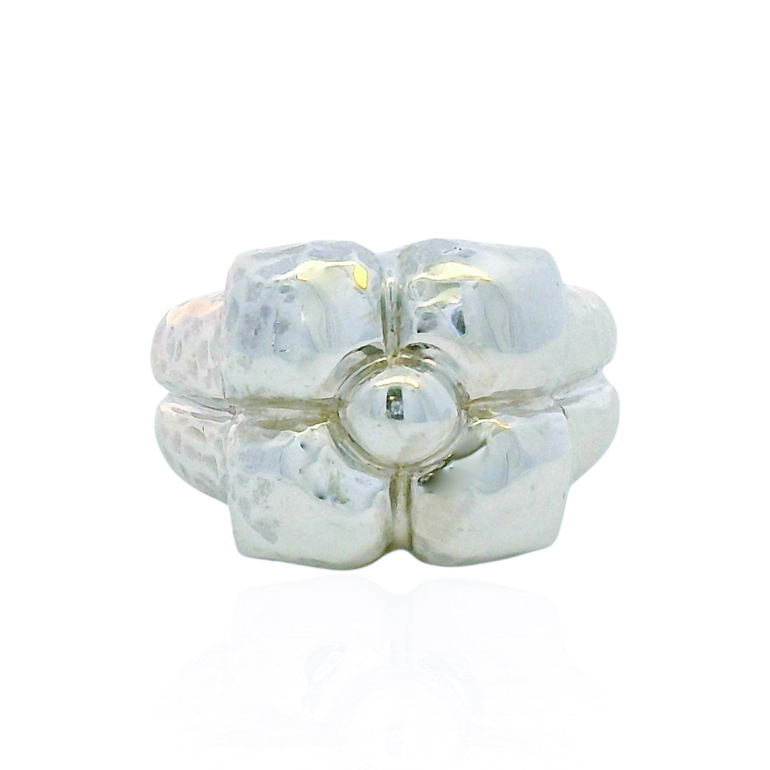 Estate Tiffany & Co. Ring Tiffany & Co. Estate Paloma Picasso Sterling Silver Hammered Flower Ring