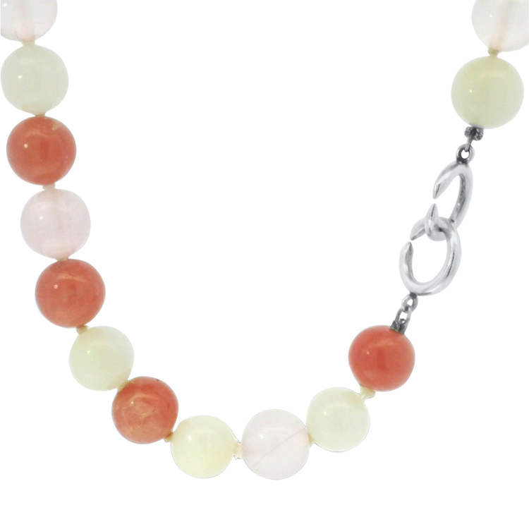 Estate Tiffany & Co. Necklaces and Pendants Tiffany & Co. Estate Paloma Picasso Sterling Silver Rose Quartz Bead Necklace