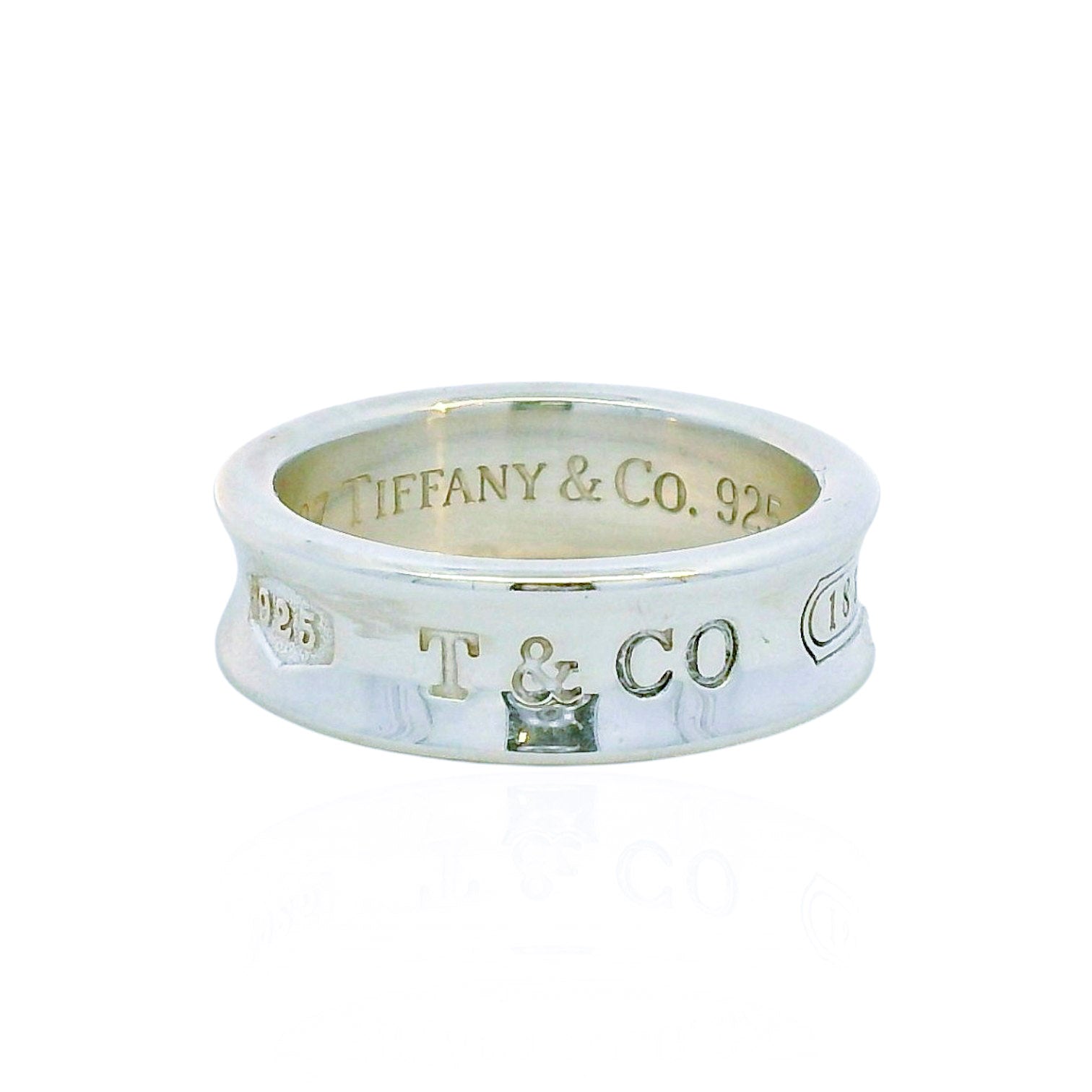 Estate Tiffany & Co. Ring Tiffany & Co. Estate Sterling Silver 1837 Concave Band Ring