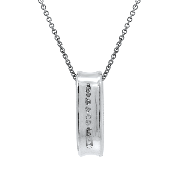 Estate Tiffany & Co. Necklaces and Pendants Tiffany & Co. Estate Sterling Silver 1837 Oval Tag Necklace