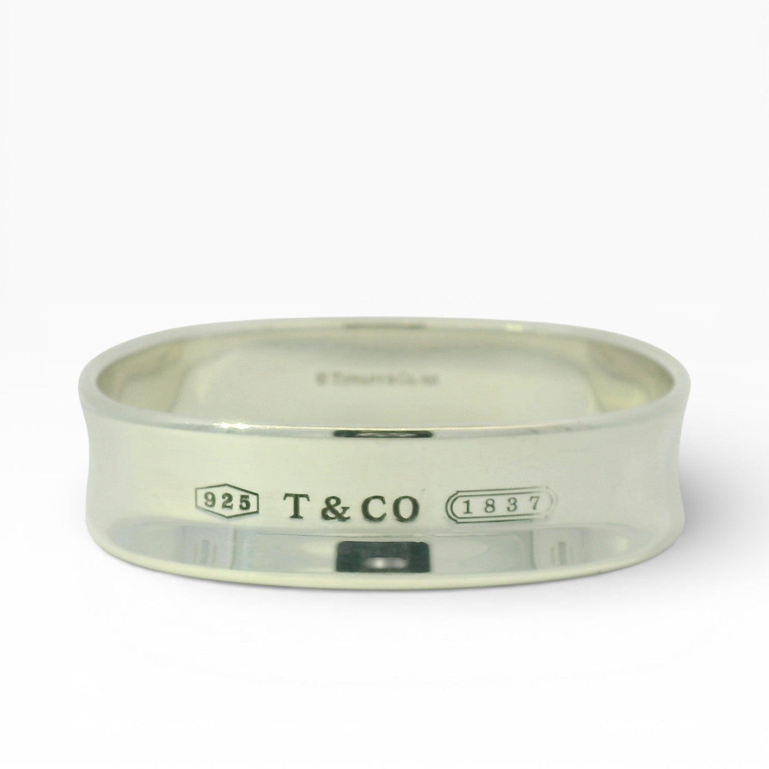 Estate Tiffany & Co. Bracelet Tiffany & Co. Estate Sterling Silver 1837 Wide Square Bangle Bracelet