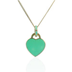 Estate Tiffany & Co. Necklaces and Pendants Tiffany & Co. Estate Sterling Silver Blue Enamel Heart Pendant