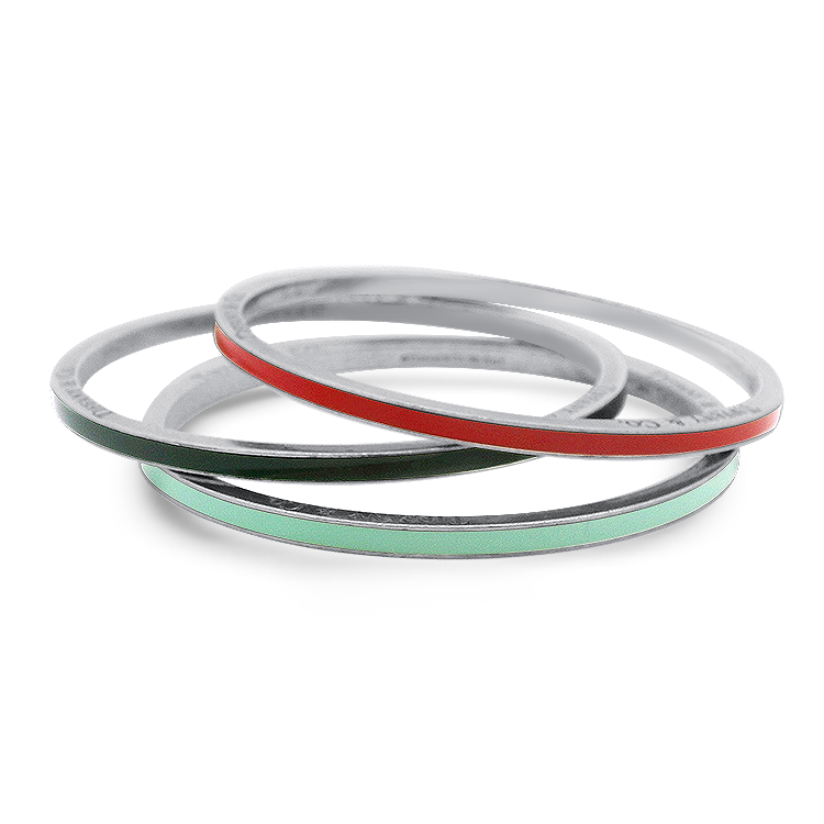 Estate Tiffany & Co. Bracelet Tiffany & Co. Estate Sterling Silver Enamel Bangle Bracelets Black