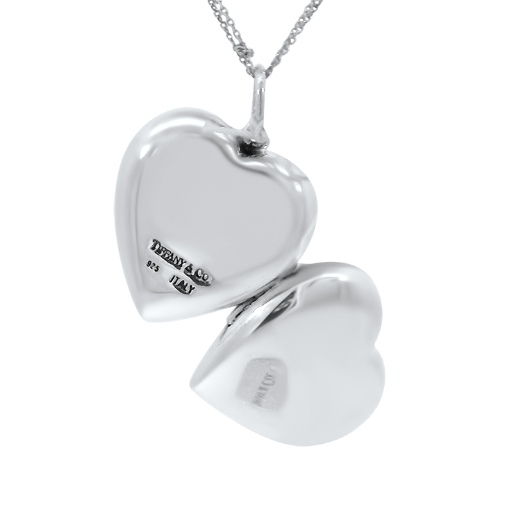 Estate Tiffany & Co. Necklaces and Pendants Tiffany & Co. Estate Sterling Silver Heart Locket Pendant