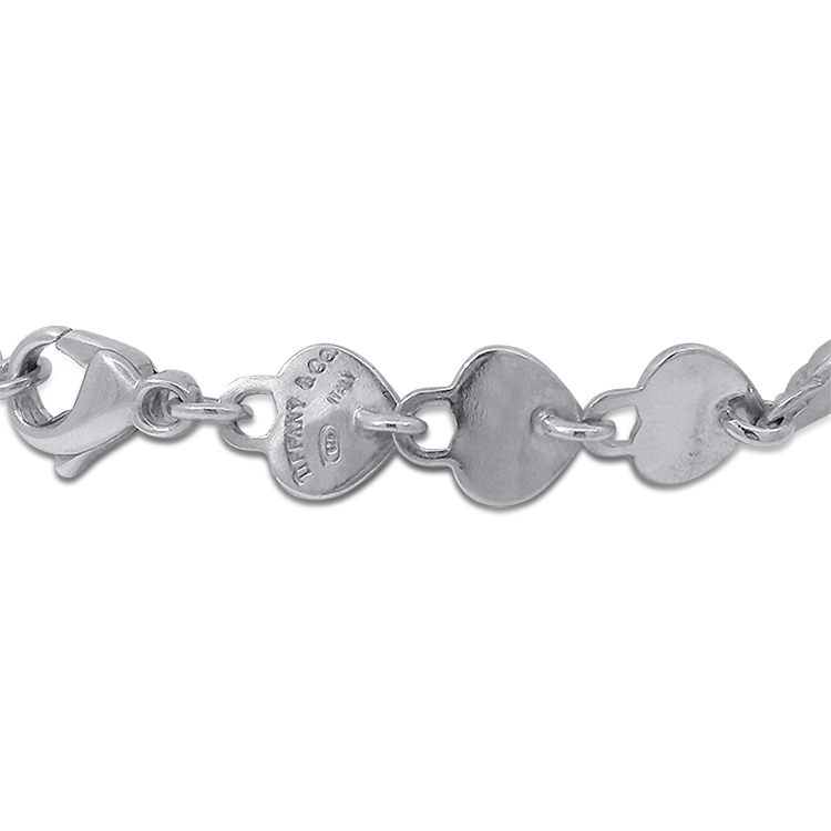 Estate Tiffany & Co. Bracelet Tiffany & Co. Estate Sterling Silver Heart Padlock Link Bracelet