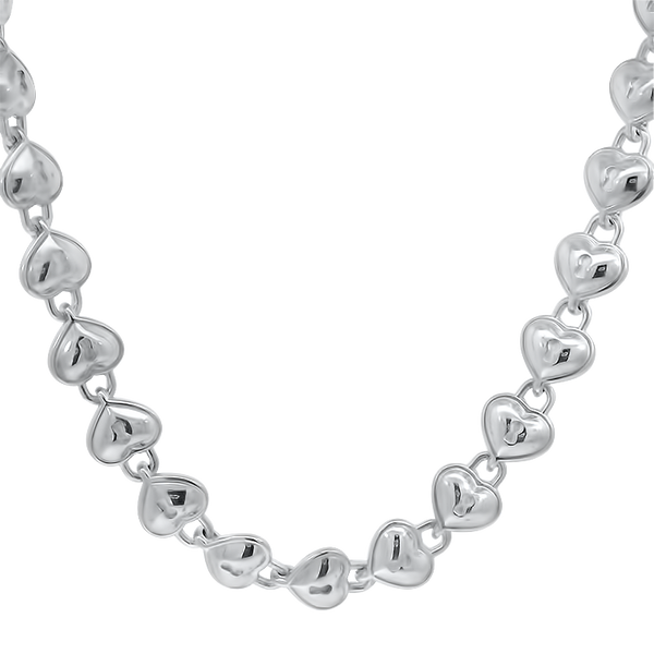 Tiffany & Co. Estate Sterling Silver Heart Padlock Link Necklace