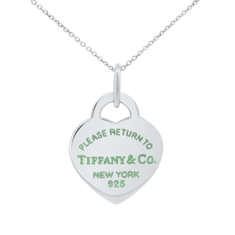 Estate Tiffany & Co. Necklaces and Pendants Tiffany & Co. Estate Sterling Silver Heart Tag Pendant and Chain