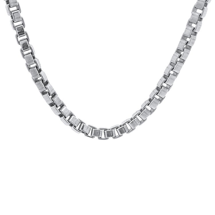 Estate Tiffany & Co. Necklaces and Pendants Tiffany & Co. Estate Sterling Silver Venetian Box Link Necklace