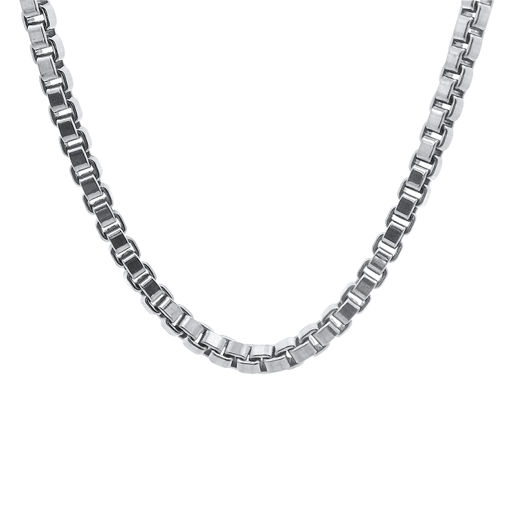 Estate Tiffany & Co. Necklaces and Pendants Tiffany & Co. Estate Sterling Silver Venetian Box Link Necklace