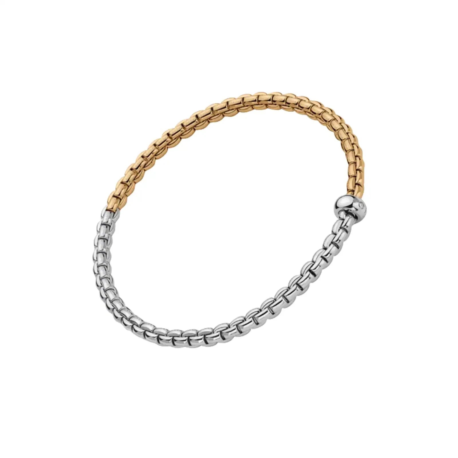 Fope Bracelet FOPE 18k Yellow and White Gold Eka Collection Flex’It Bracelet