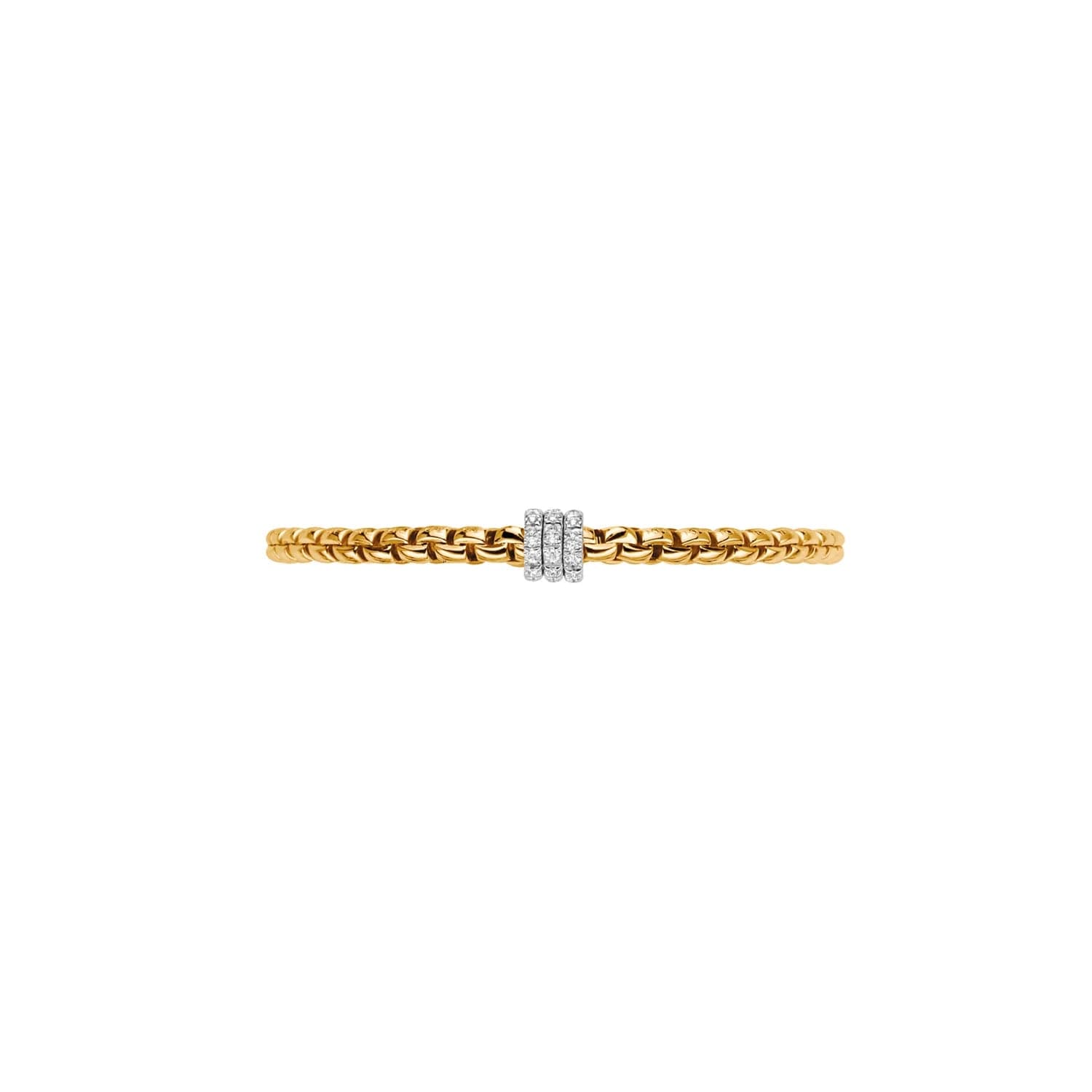 Fope Bracelet Fope 18K Yellow Gold Eka Flex'it Bracelet with Diamonds