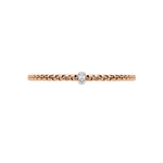 Fope Bracelet Fope Eka 18k Rose Gold and White Gold Flex'It Bracelet with Rhombus-set Diamonds .12ctw - Size Medium