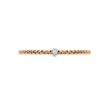 Fope Bracelet Fope Eka 18k Rose Gold and White Gold Flex'It Bracelet with Rhombus-set Diamonds .12ctw - Size Medium