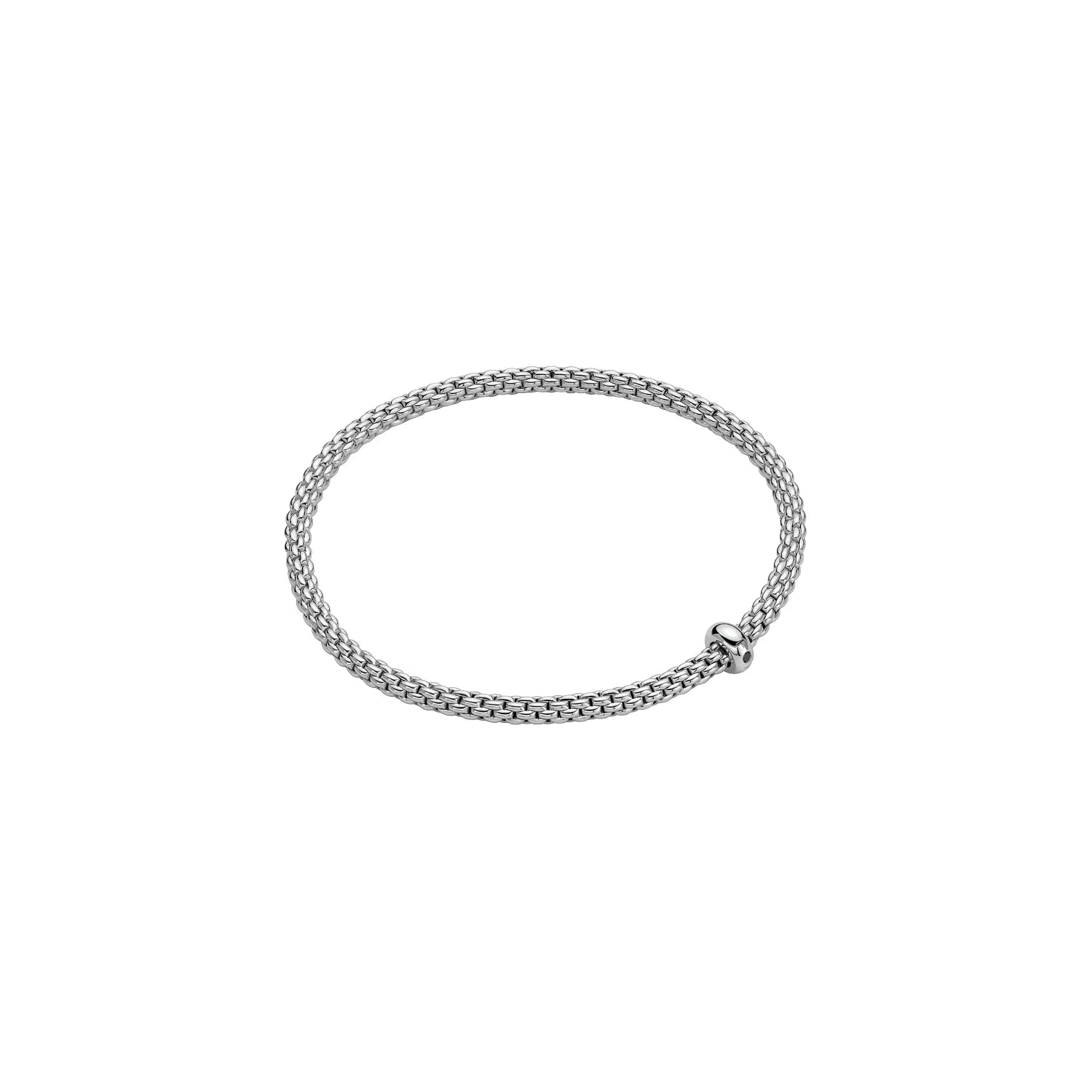 Fope Bracelet Fope Eka 18k White Gold Flex'It Black Diamond Bracelet - Large