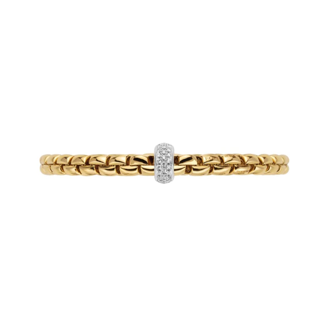 Fope Bracelet Fope Eka 18k Yellow Gold Flex'it Bracelet with Diamond Rondell