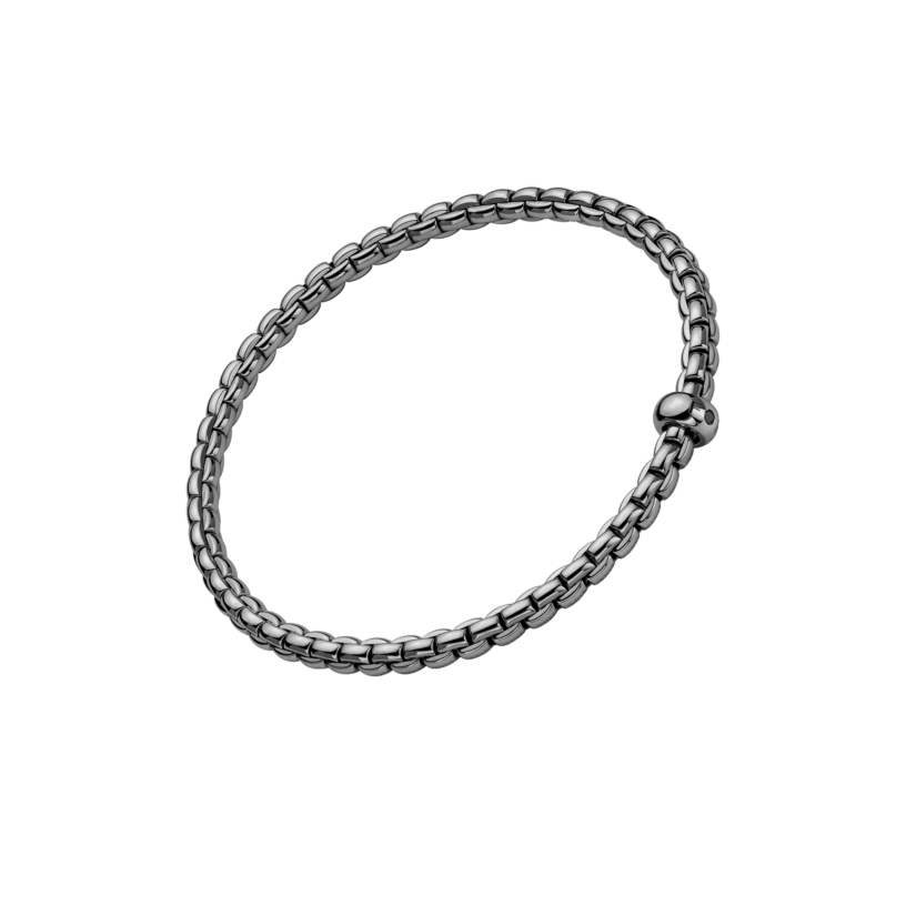 Fope Eka 18K White Gold Flex'it Bracelet with Rhodium Finish - Size Large
