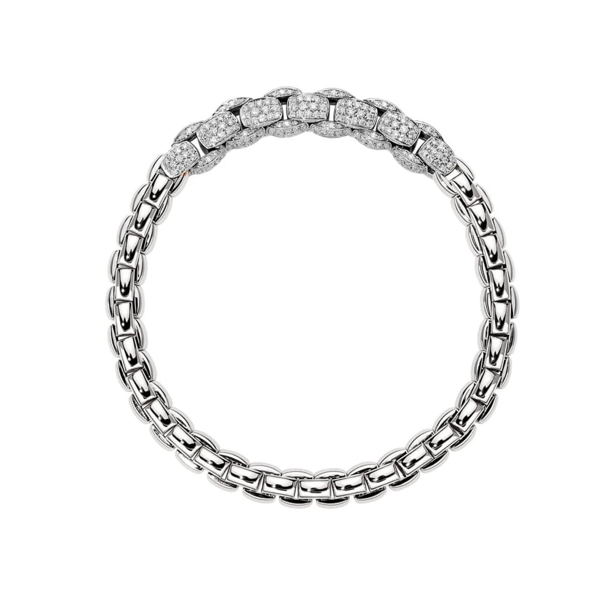 Fope Bracelet Fope Mia Luce Flex'it 18k White Gold Diamond Bracelet