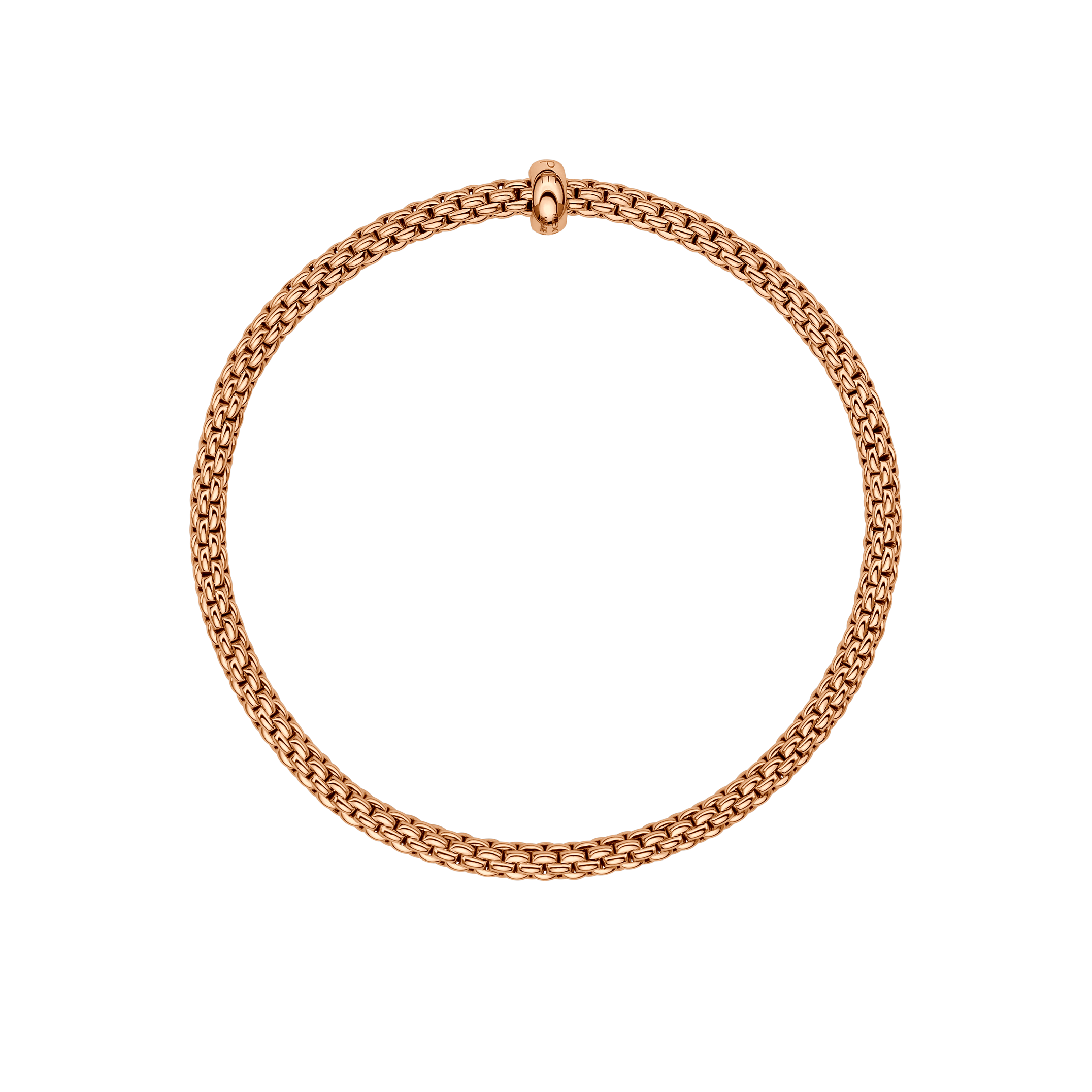 Fope Bracelet Fope Prima 18K Rose Gold Flex'it Bracelet with Diamond - Size Small