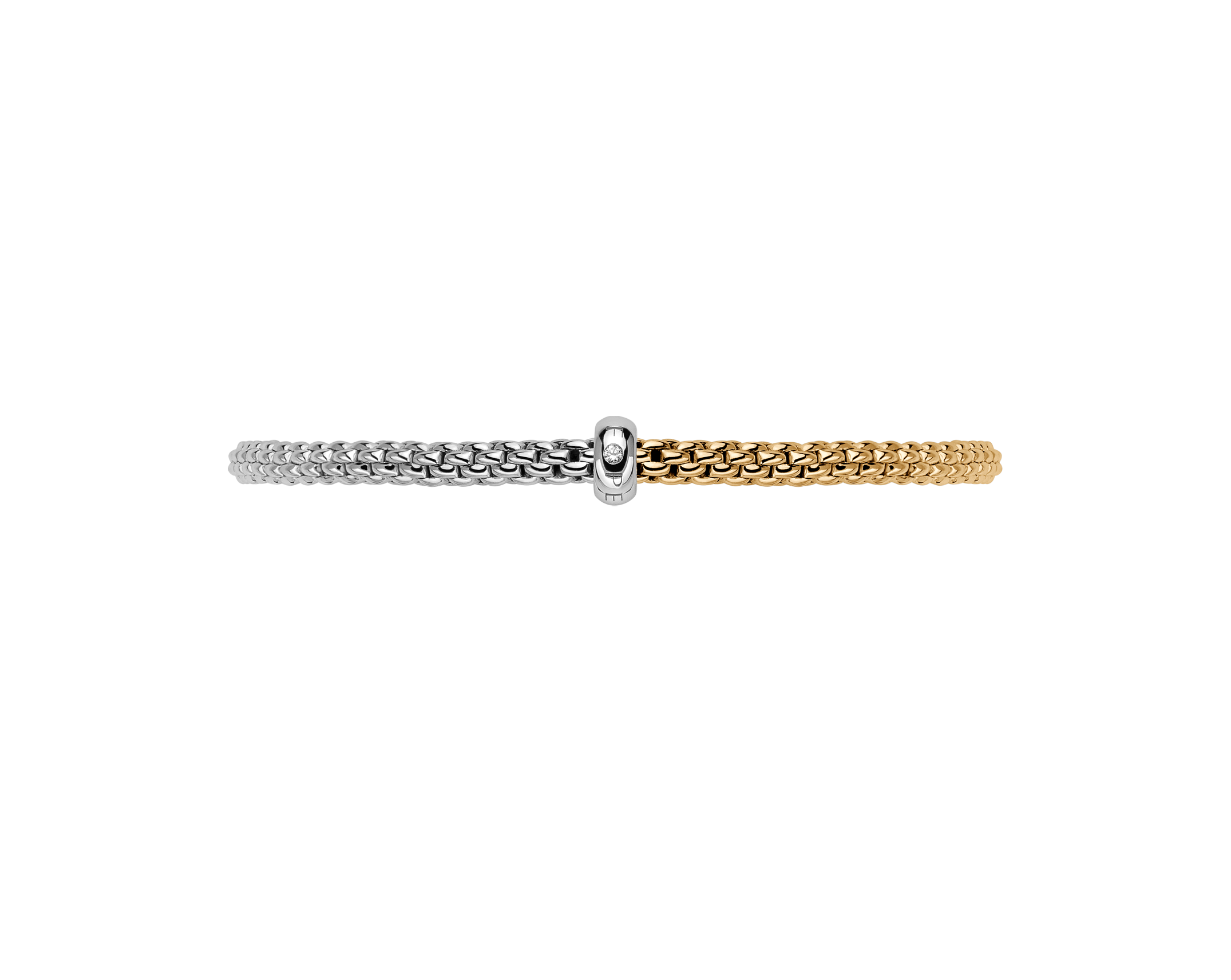 Fope Bracelet Fope Prima 18K Yellow & White Gold Flex'it Bracelet - Size Medium