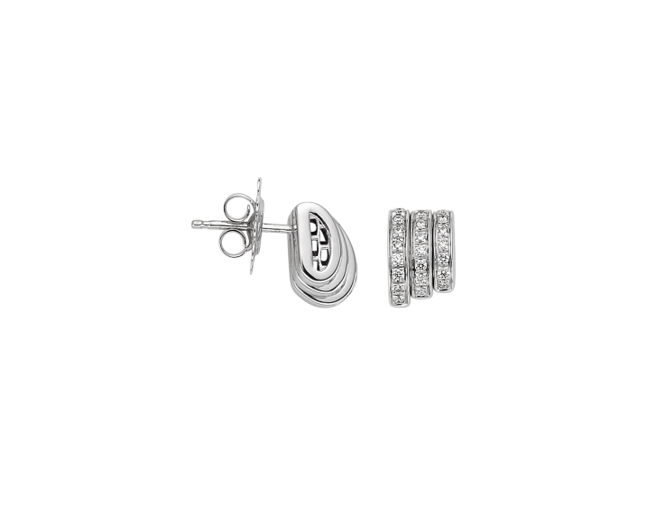 Fope Earring Fope Prima Collection Stud Earrings with Diamond Pave'