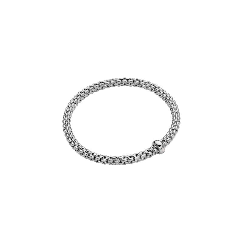 Fope Bracelet Fope Solo Flex'it 18k White Gold Bracelet - Size Medium