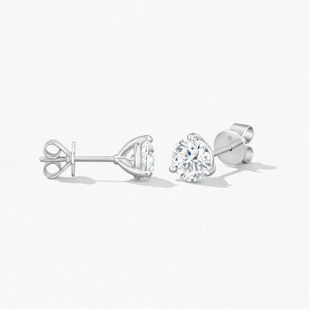 Hearts on Fire Earrings 0.75ctw Hearts On Fire Diamond Stud Earrings - White Gold