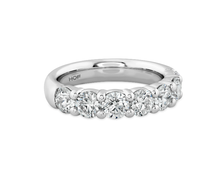 Hearts on Fire Engagement Wedding Band Hearts On Fire 18K White Gold 0.47-0.57ct 7-Stone Band