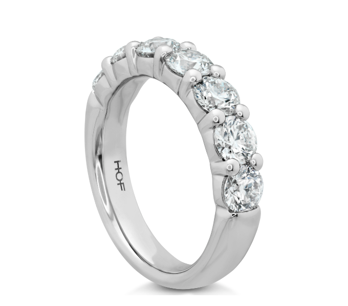 Hearts on Fire Engagement Wedding Band Hearts On Fire 18K White Gold 0.47-0.57ct 7-Stone Band