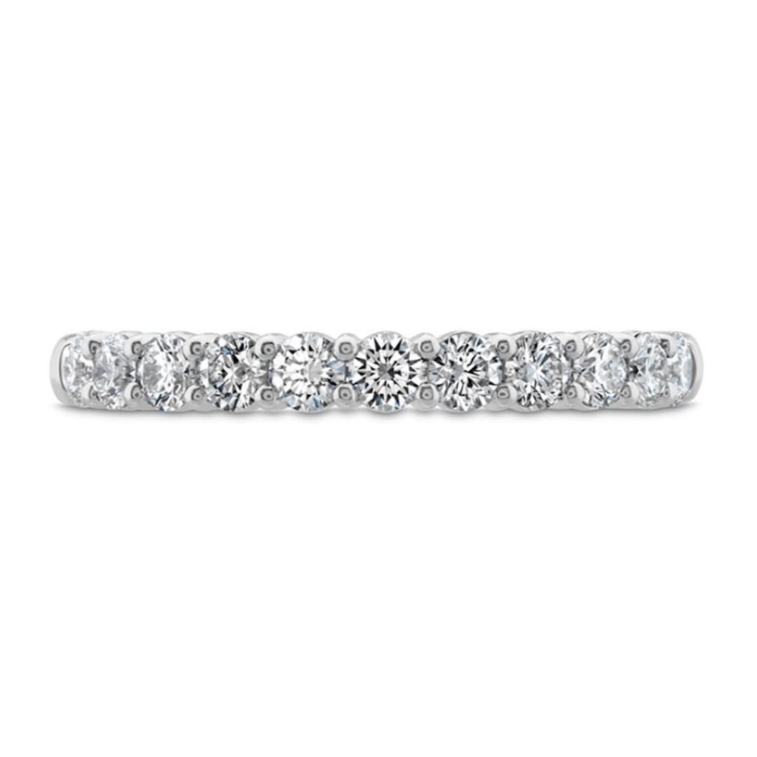 Hearts on Fire Engagement Wedding Band Hearts on Fire 18K White Gold Eleven-Stone Diamond Band - .50ctw .50 / G-H/VS-SI / 6.5