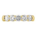 Hearts on Fire Engagement Wedding Band Hearts on Fire 18k Yellow Gold Five-Stone Diamond Band 2.00 / GH/VS-SI / 6.5