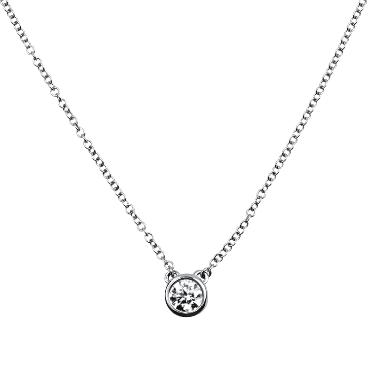 Hearts on Fire Necklaces and Pendants Estate Hearts on Fire Classic Solitaire Diamond Pendant Necklace