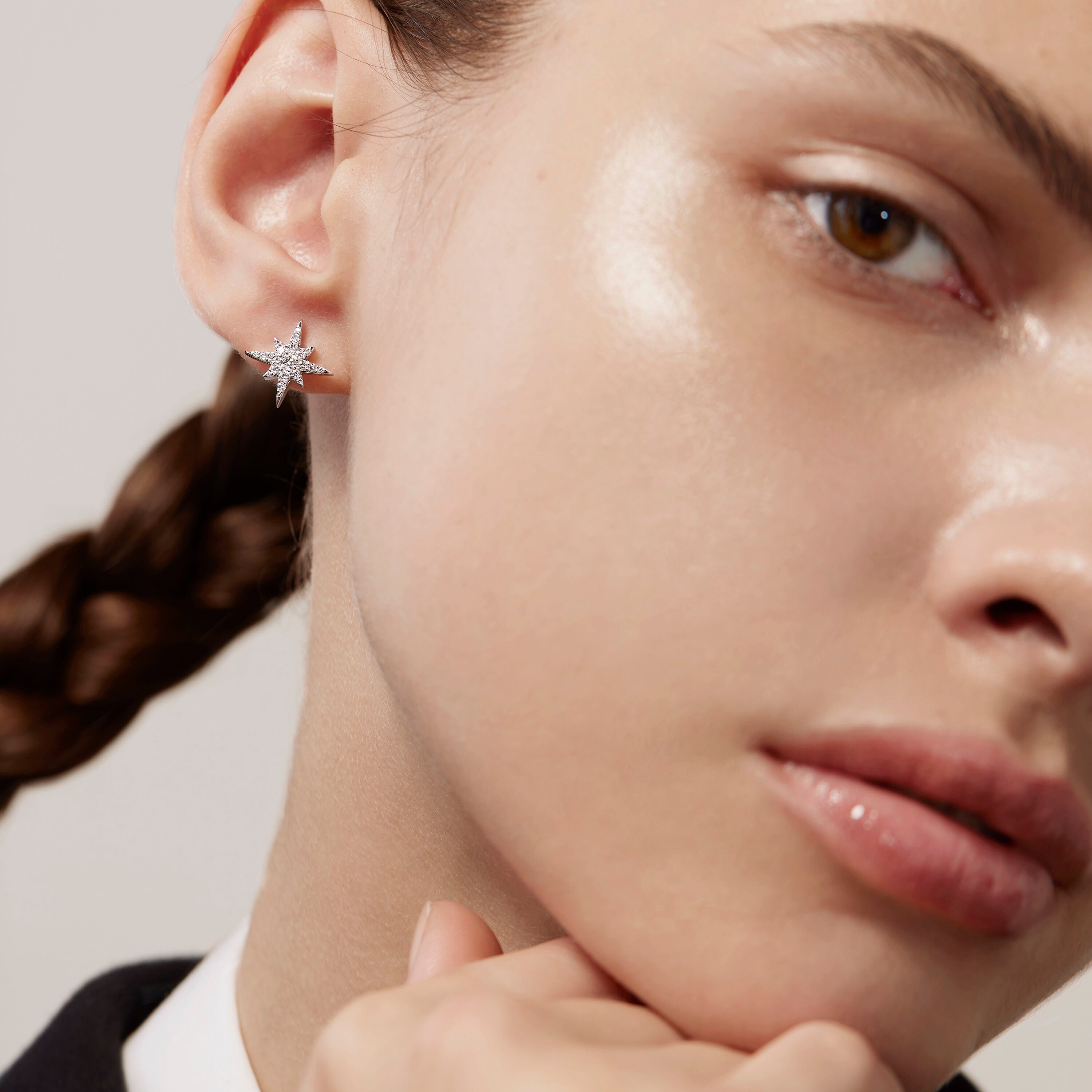 Hearts on Fire Earrings Hearts On Fire 18k White Gold Charmed Starburst Diamond Earrings