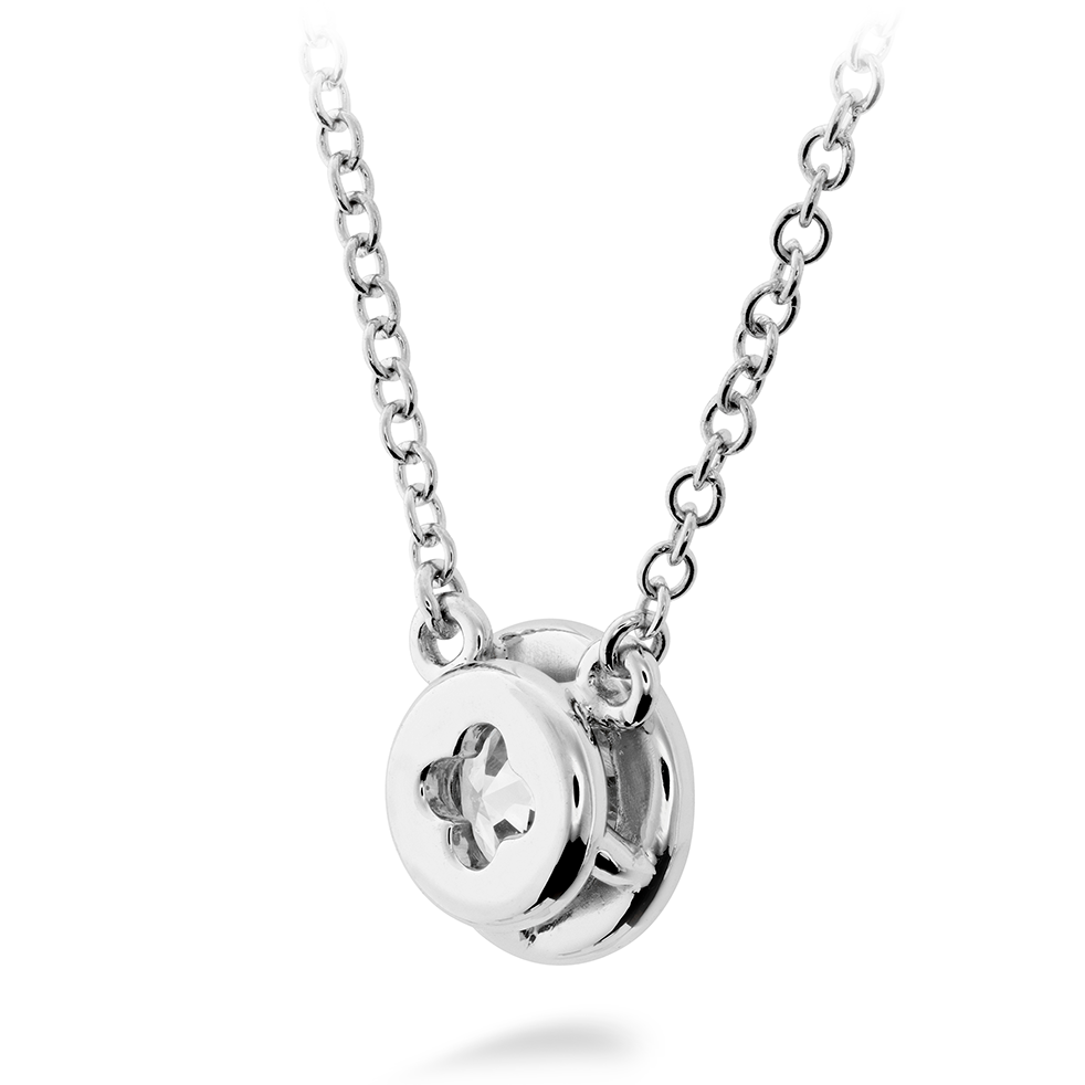 Hearts on Fire Necklaces and Pendants Hearts on Fire 18k White Gold HOF Classic Bezel Solitaire Pendant - .50ctw .25
