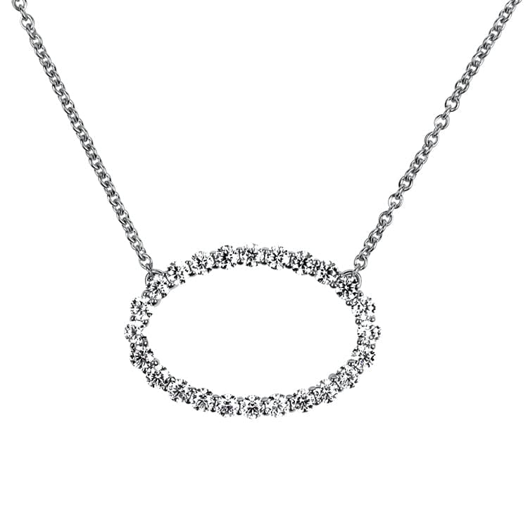 Hearts on Fire Necklaces and Pendants Hearts on Fire 18K White Gold "Whimsical Oval" Diamond Necklace