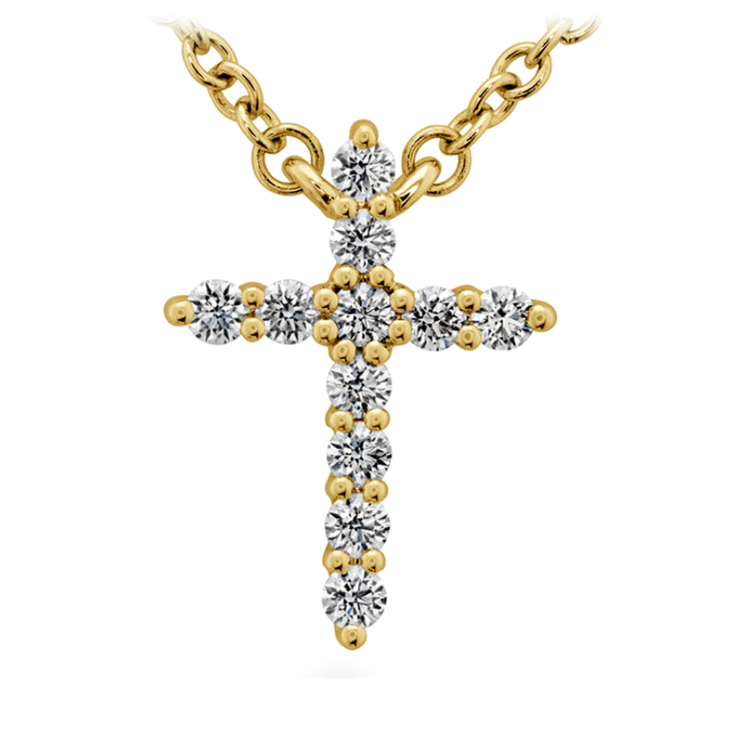 Hearts on Fire Necklaces and Pendants Hearts on Fire 18k Yellow Gold Signature Cross Diamond Necklace