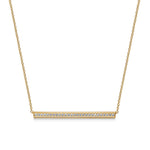 Hearts on Fire Necklaces and Pendants Hearts On Fire Barre 18K Yellow Gold Pave Diamond Necklace