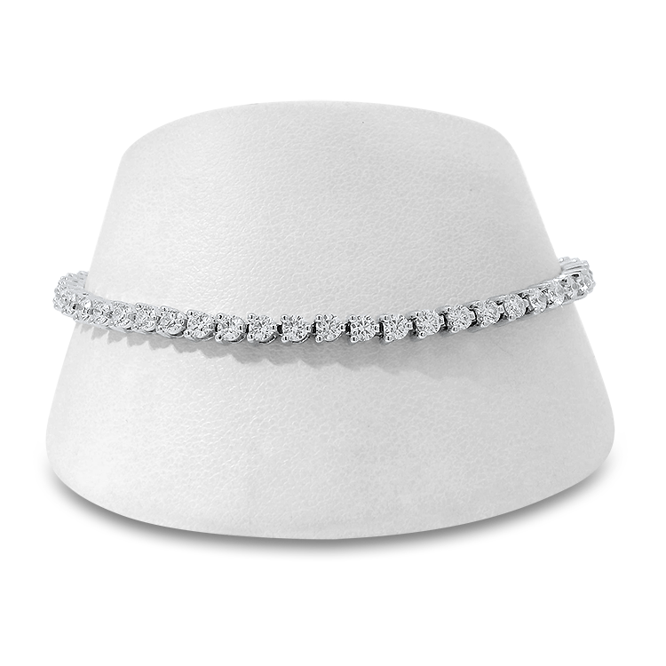 Hearts on Fire Bracelet Hearts On Fire Estate Temptation 18K White Gold Diamond Tennis Bracelet – 3.40ctw