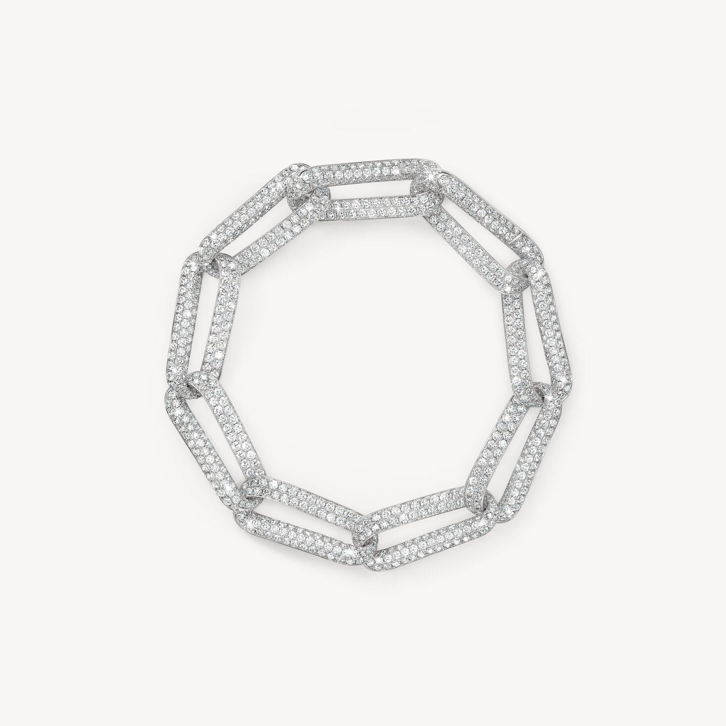 Hearts on Fire Bracelet Hearts On Fire Inside/Out 18k White Gold Pave Link Diamond Bracelet