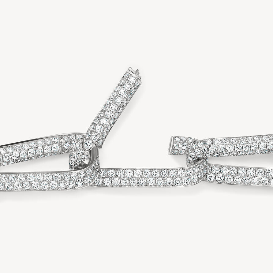 Hearts on Fire Bracelet Hearts On Fire Inside/Out 18k White Gold Pave Link Diamond Bracelet