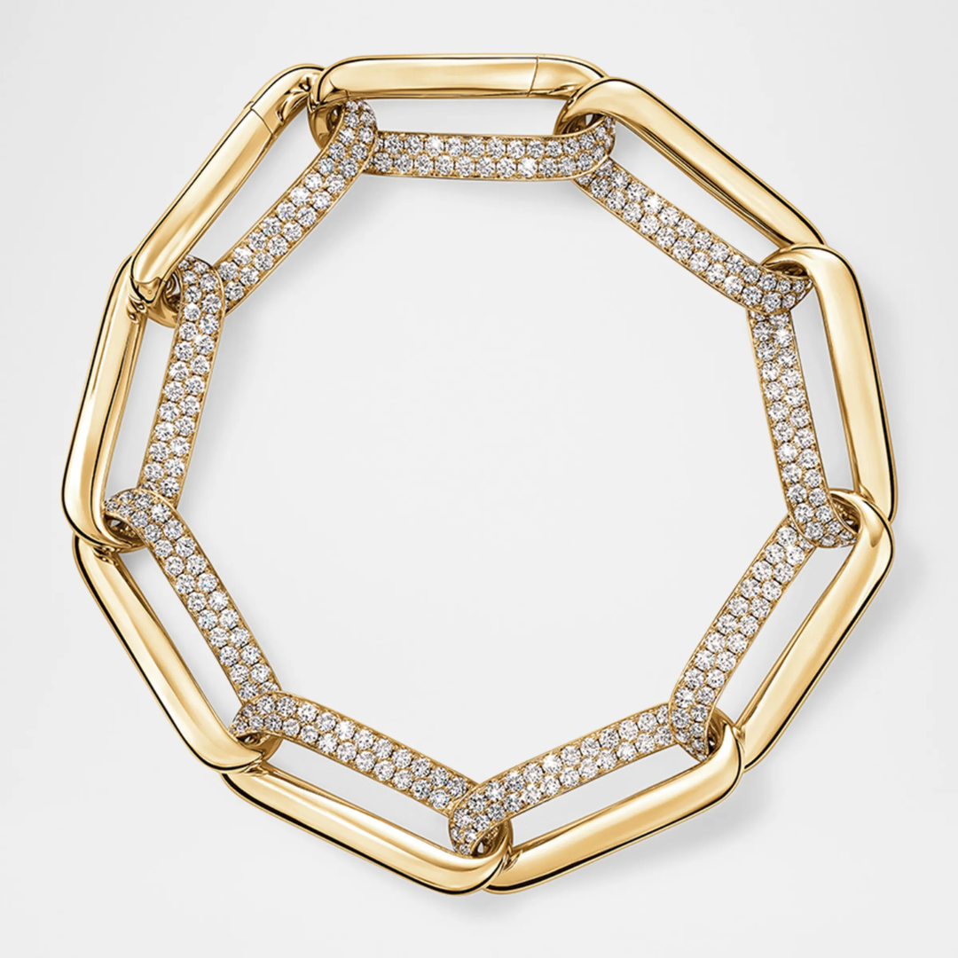 Hearts on Fire Bracelet Hearts On Fire Inside Out 18k Yellow Gold Diamond Link Bracelet
