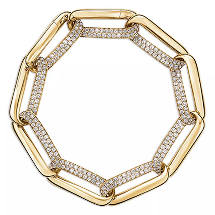 Hearts on Fire Bracelet Hearts On Fire Inside/Out 18k Yellow Gold Diamond Link Bracelet