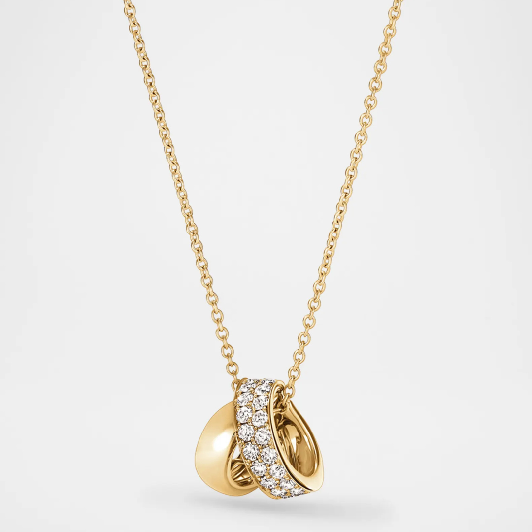 Hearts on Fire Necklaces and Pendants Hearts On Fire Inside Out 18k Yellow Gold Diamond Spiral Pendant Necklace