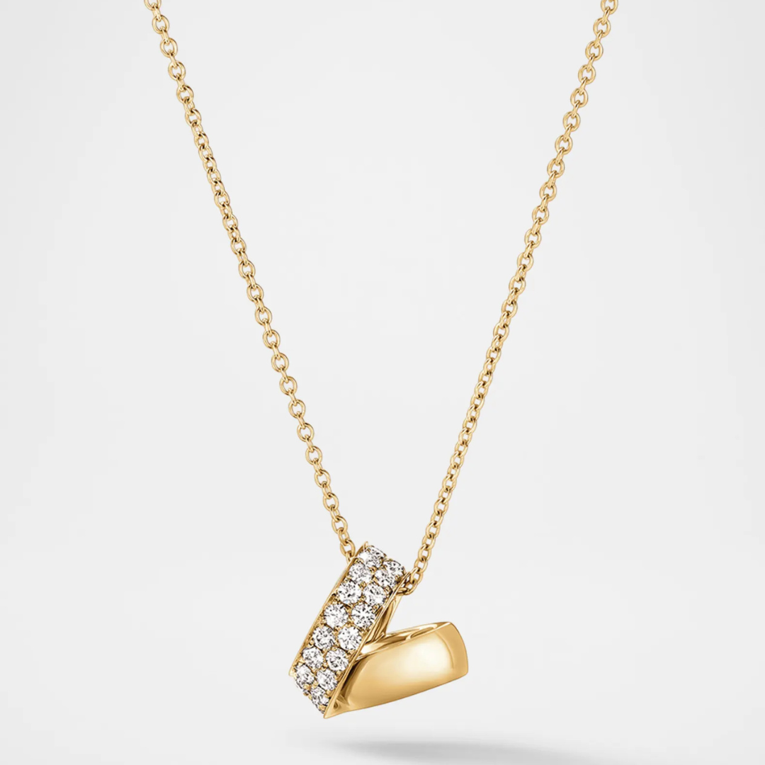 Hearts on Fire Necklaces and Pendants Hearts On Fire Inside Out 18k Yellow Gold Diamond Spiral Pendant Necklace