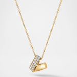 Hearts on Fire Necklaces and Pendants Hearts On Fire Inside Out 18k Yellow Gold Diamond Spiral Pendant Necklace
