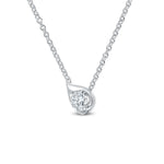 Hearts on Fire Necklaces and Pendants Hearts On Fire LU 18K White Gold Diamond Droplet Necklace - .50cts