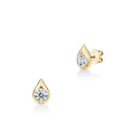 Hearts on Fire Earring Hearts On Fire LU 18K Yellow Gold Diamond Droplet Stud Earrings - .60cts