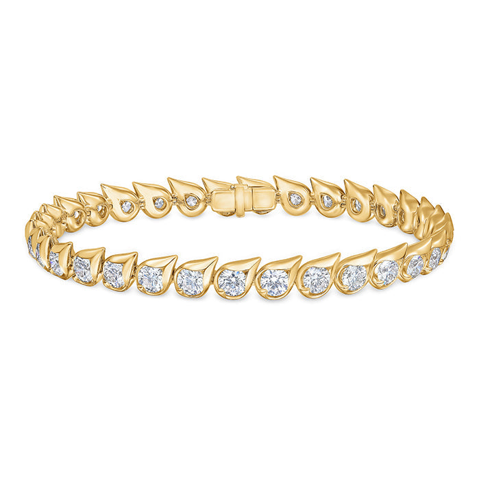 Hearts on Fire Bracelet Hearts On Fire LU 18K Yellow Gold Droplet Diamond Bracelet