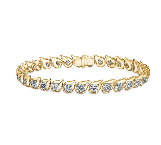 Hearts on Fire Bracelet Hearts On Fire LU 18K Yellow Gold Droplet Diamond Bracelet