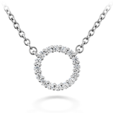 Hearts on Fire Necklaces and Pendants Hearts on Fire Signature 18k White Gold Small Diamond Circle Pendant Necklace