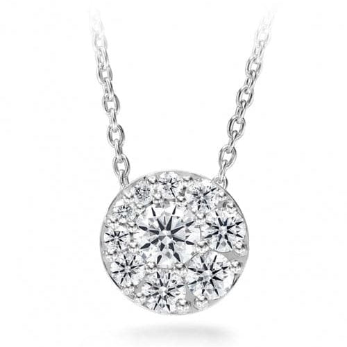 Hearts on Fire Necklaces and Pendants Hearts on Fire Tessa 18K White Gold Round Diamond Pendant